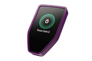 Trezor Silicone Bumper Case Safe 5 – Shock Absorbing Protective Cover (Clear Violet)