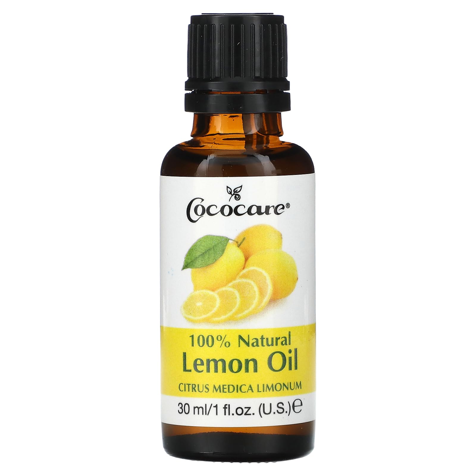 100% Natural Lemon Oil, Citrus Medica Limonum, 1 fl oz (30 ml) - Cococare