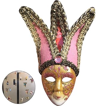TINTON LIFE Exquisita máscara de venecia hecha a mano, imán para ...