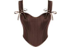 Scarlet Darkness Corset Tops for Women Vintage Renaissance Sweetheart Fishboned Bustier Tops