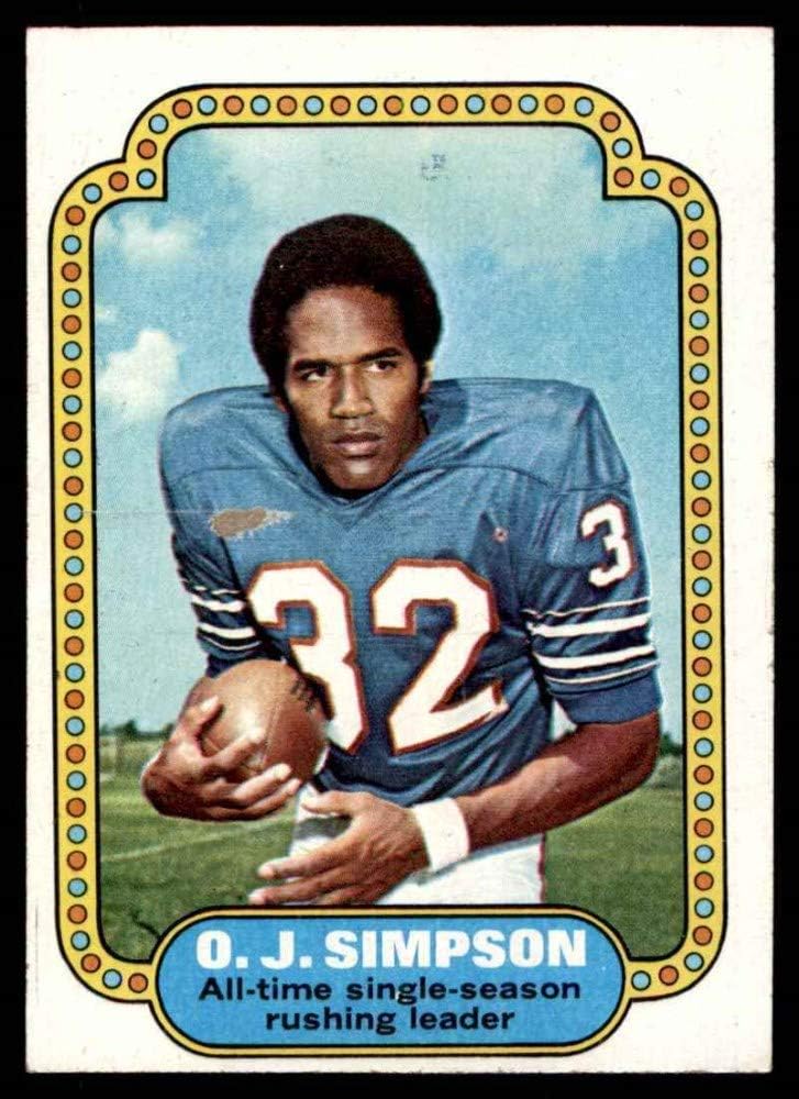 Amazon Com 1974 Topps 1 Record Breaker O J Simpson Buffalo Bills Football Card Ex Bills Collectibles Fine Art