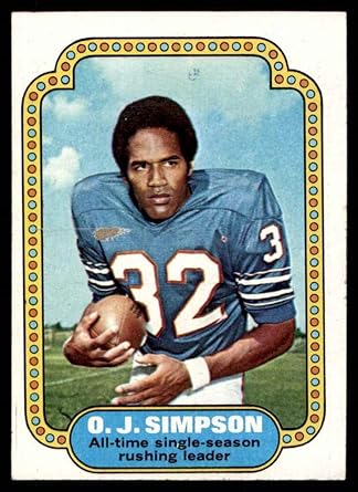 Amazon Com 1974 Topps 1 Record Breaker O J Simpson Buffalo Bills Football Card Ex Bills Collectibles Fine Art Amazon Com 1974 Topps 1 Record Breaker O J Simpson Buffalo Bills Football Card Ex Bills Collectibles Fine Art