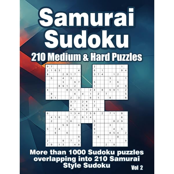 Samurai Sudoku for Advanced: 210 Intermediate & Hard Samurai Style