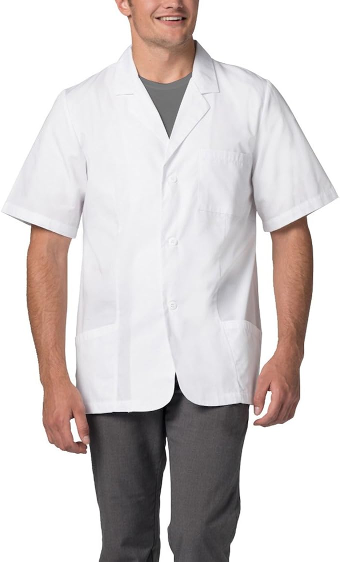 Adar Universal Unisex Lab Coats - Short Sleeve 31" Consultation Lab Coat: Clothing