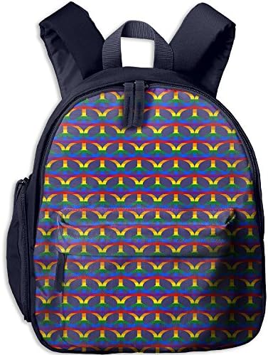 Gay Pride Peace Love Sign Lightweight Printed Bookbag Shoulder Bag School Backpack For Kids