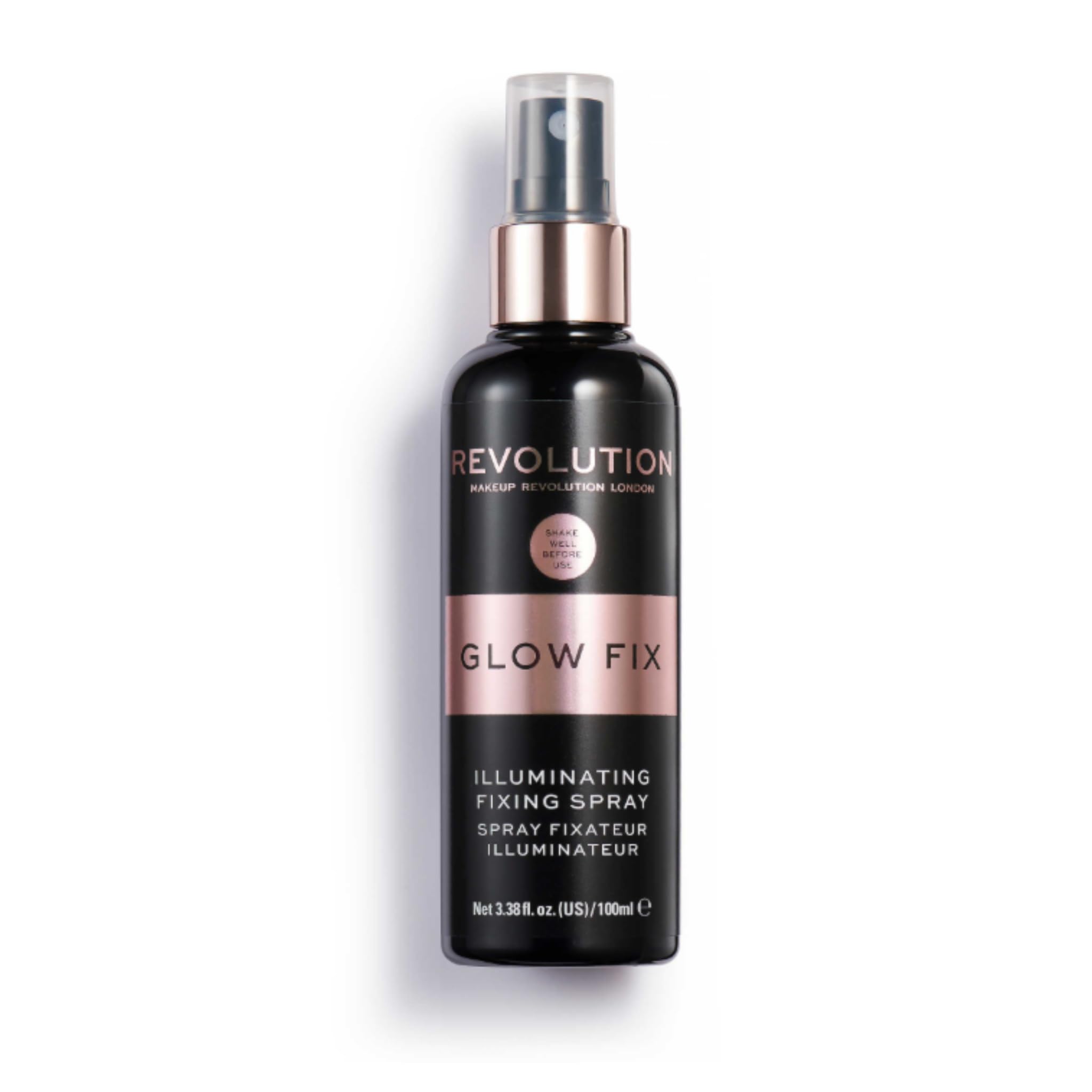Makeup Revolution Glow Fix, Illuminating Fixing Spray For Longer Lasting Makeup, 100ml