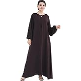Jazvano Women Classic Abaya Dress Eid Prayer Clothes Dubai Women Robe Islamic Salah Muslim Robe Soft Jilbab