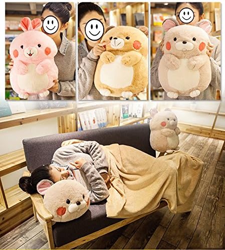 Breezylife 創意毛布 誕生日 多機能の抱き枕カバー かわいいぬいぐるみ 大きいサイズコーラル毛布付き 手を暖める 3タイプ 抱き枕 45cm 洗える 毛布 100 170cm キャラクター 分離型 兎 ウサギ うさぎ 洗える 意味のおもちゃ カトゥーンクッション ふかふか