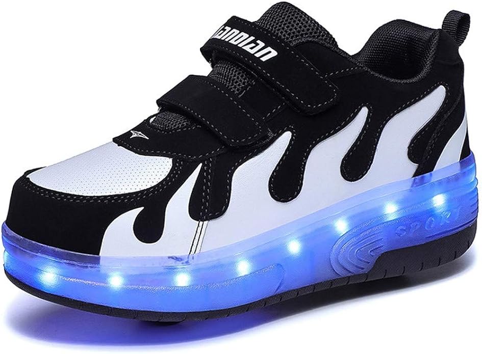 Scarpe Adidas Bambino HYJMJJ LED Scarpe Con Rotelle Ricarica USB