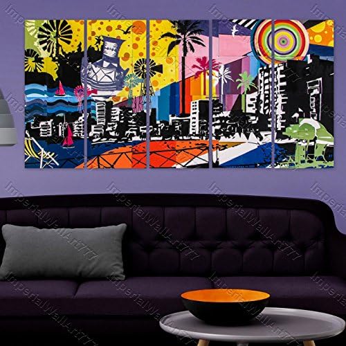 ImperialWallArt777 Graffiti Street Art Banksy Wall Decal Photo Vinyl Sticker (5 Piece Wall Art Mural) Cyprus1 Design for Bedroom/Work (A1 QUALITY WALL STICKER)