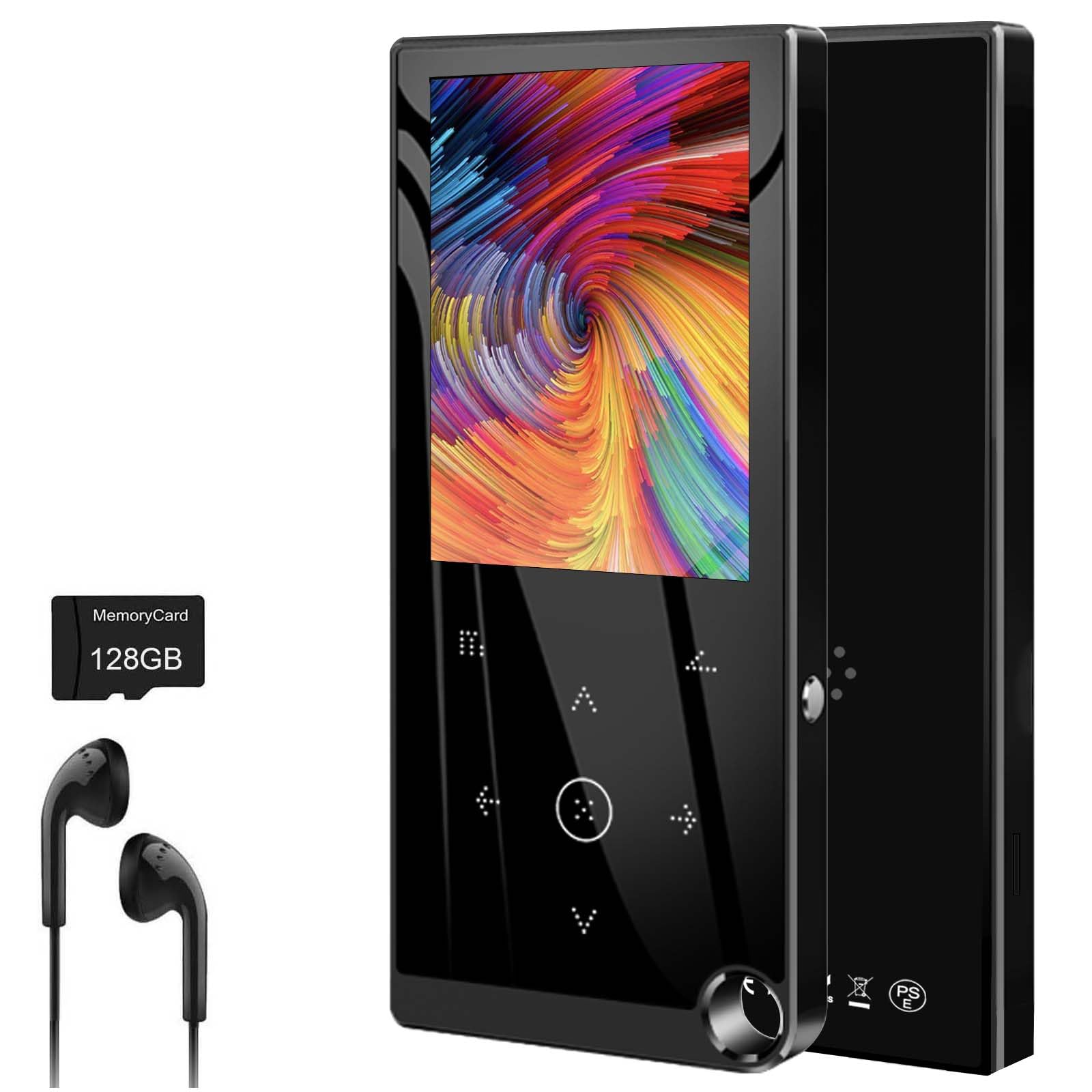 Photo 1 of 136GB MP3 Player with Bluetooth 5.2, Music Player with 2.4" Large Screen Built-in Speaker, FM Radio, Voice Recorder, HiFi Sound, E-Book Function, Earphones Included