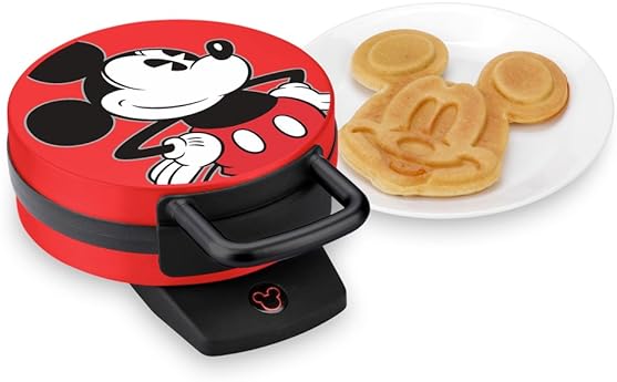 Disney DCM-12 Mickey Mouse Waffle Maker, Red