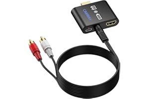 CAMWAY 4K@30Hz HDMI Audio Extractor for Fire TV Stick - HDMI to HDMI and 3.5mm AUX Stereo Audio Converter Adapter, Easy to Se