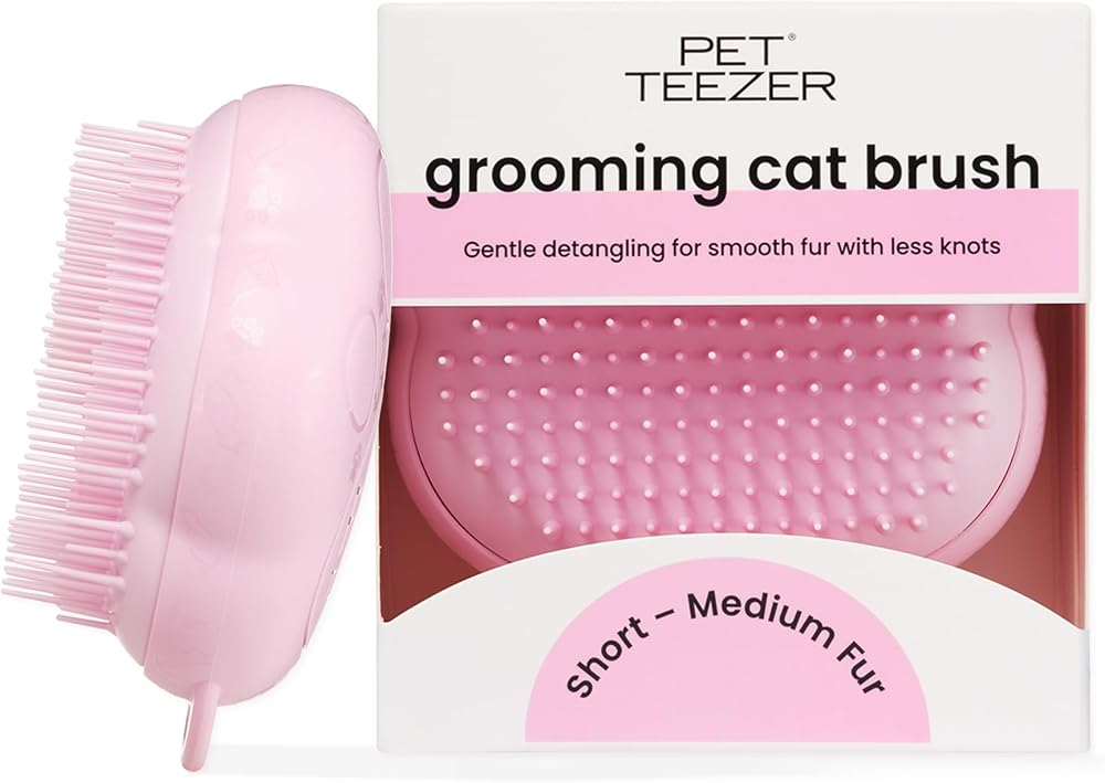 Tangle Teezer Pet Teezer Cat Brush Pink for Kittens & Cats Short to Medium Hair