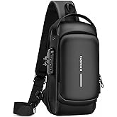 Rcrirth Sling Bag For Women | Anti Theft Crossbody Bags For Women & Men - Travel Hiking Purse Chest Bag Daypack – Black