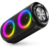 Hupoaf Bluetooth Speaker, 2026 New Portable Wireless Speaker IP7 Waterproof | 6D Loud Sound, HD Call, RGB Lights, 12H Playtime for Home/Party/Outdoor/Beach, Electronic Gadgets, Birthday Gift