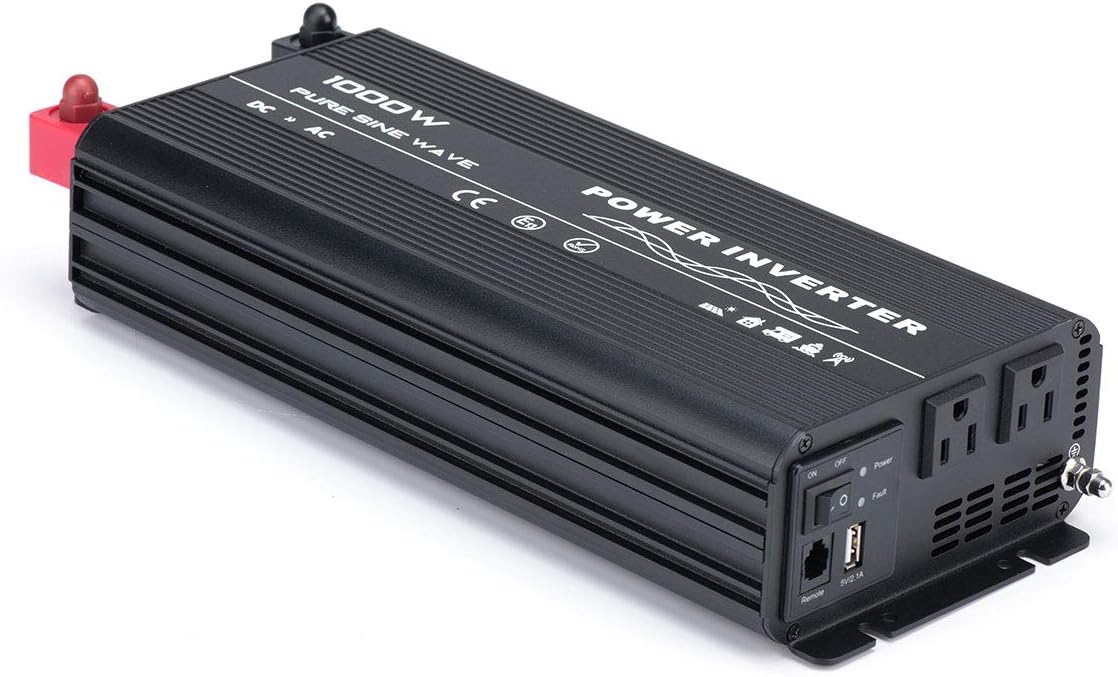 Naturehike 3000W Pure Sine Wave Power Inverter Truck/RV Inverter 12V DC to 110V AC with Dual AC Outlets, USB Ports & Remote Controller for RV Trucks Boats and Emergency: Car Electronics