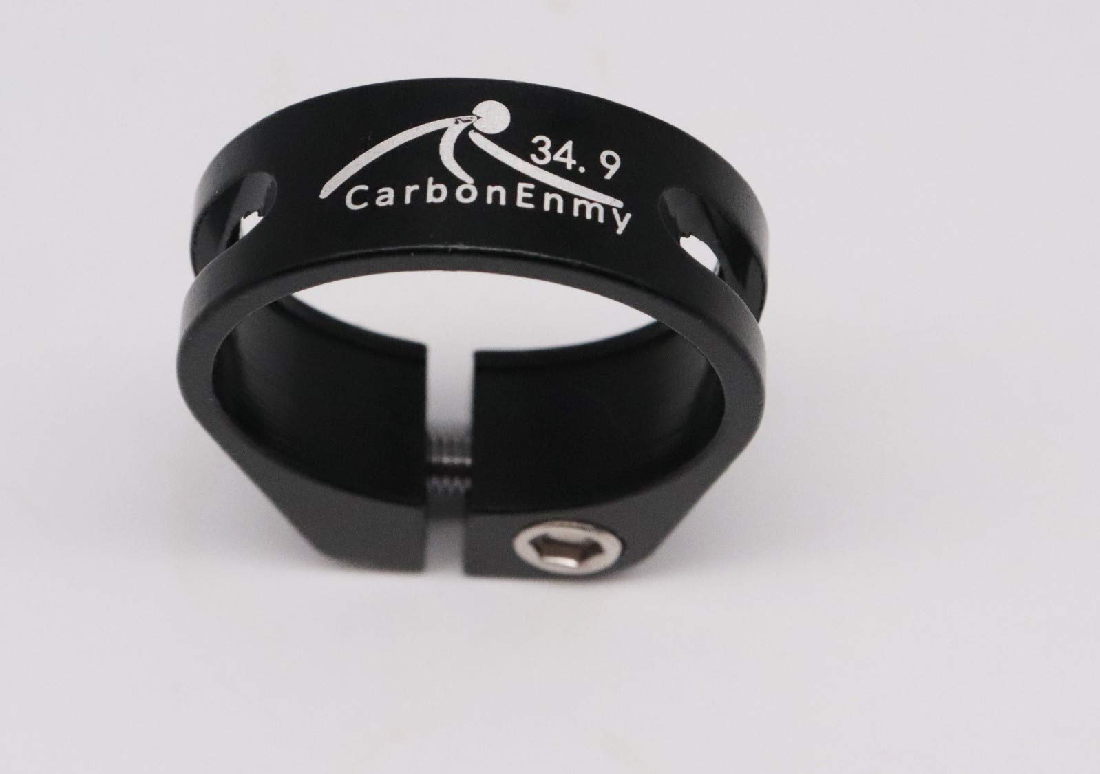 Aluminium bicycle seat clamp screw, 34.9 mm from CarbonEnmy., black