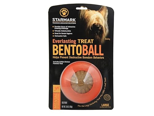 Starmark Everlasting Treat Bento Ball Tough Dog Chew Toy Large in