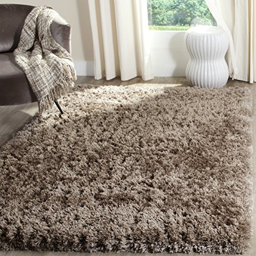 Safavieh Polar Shag Collection PSG800C Mushroom Area Rug, 4' x 6'