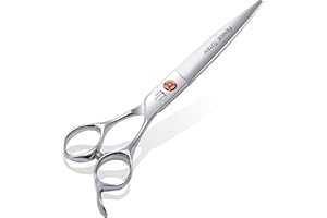 Fenice Totem Dog Grooming Scissors: 7 inch Pet Straight Shears Made Of Japanese 440C Advanced Stainless Steel Professional Grooming Scissors for Dogs Cats and Other Pets