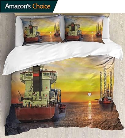 Amazon Com 3 Pcs King Size Comforter Set Box Stitched Soft