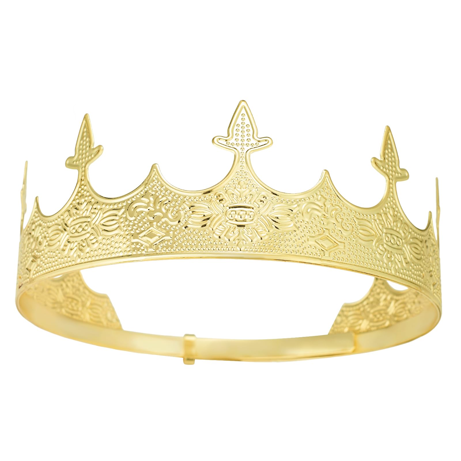 Photo 1 of Generic King Crowns Metal Hair Band for Men Gold Crowns and Tiara for Theme Birthday Party Costume Accessories (Gold)