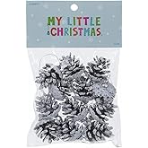 Mini Christmas Tree Ornaments for Tiny Tree (12 Frosted Pinecone Ornaments)