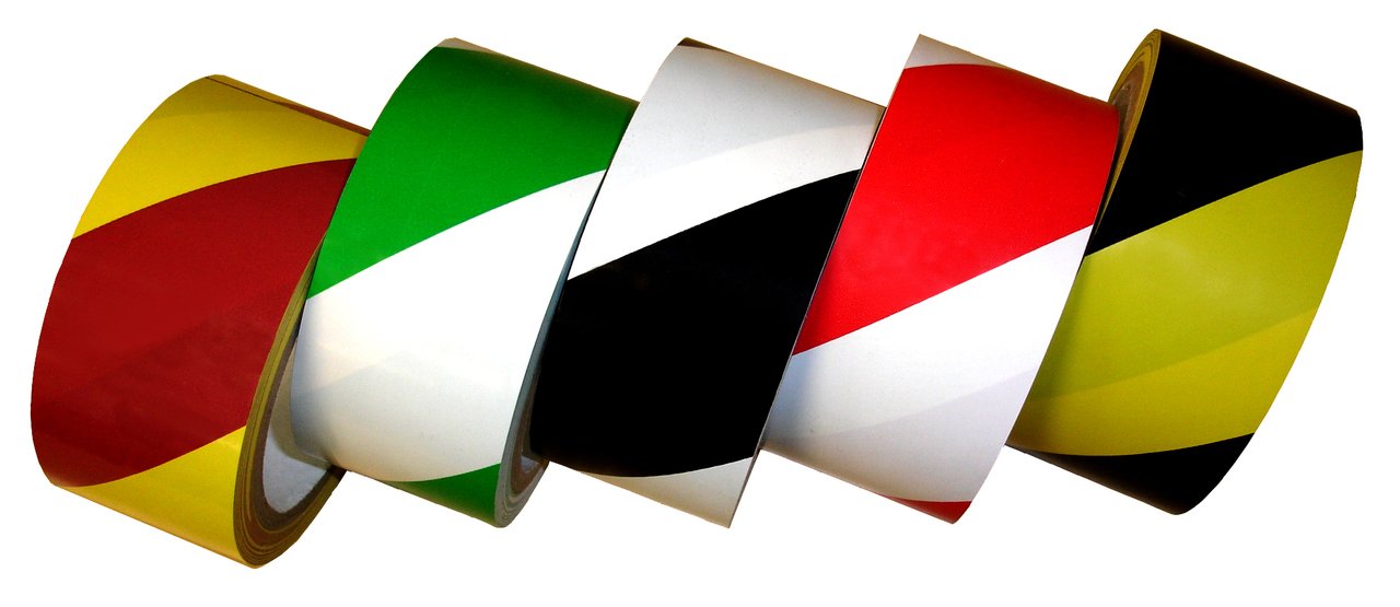 Laminated Striped Safety Warning Tape (660X0) (6.3 mil, 18 yds, Black