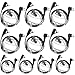 TENQ 10pack Covert Acoustic Tube Earpiece Headset Headphone 2 Pin for Motorola Two-Way Radio Walkie Talkie CP88 CP040 CP200 GP300