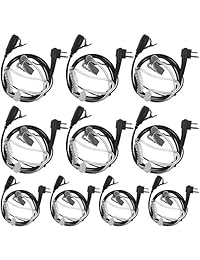 Tenq 10pack Covert Acústico Tubo Auricular Auricular Auricular 2 Pin para Motorola Radio de dos vías Walkie Talkie CP88 CP040 CP200 GP300