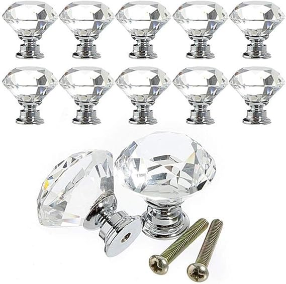 ZhengFei Manija de perillas de Puerta de cajón de Cristal de aleación