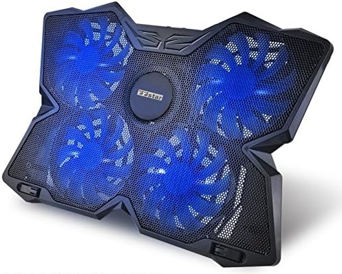 Laptops Cooling Pad SSstar® for 15.6 - 17-Inch Laptops with Four 125mm Fans at 1200 RPM Black