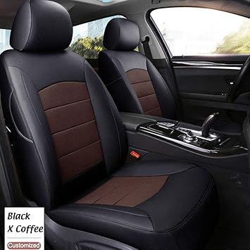Amazon Com Autodecorun Genuine Leather Leatherette Custom Fit Car Seat Cover For Acura Mdx Seat Covers 2007 2017 Accessories Cowhide All 3 Rows 7 Seats Protector Cushion 22pcs Set Black X Coffee Automotive