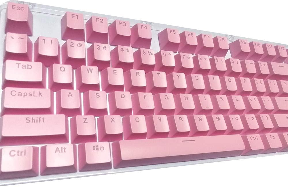 Feicuan Universal 104 Keyset Keycap ABS Colorful Backlit Replacement Key Cap Cover for Mechanical Keyboard (Without Keyboard) - Pink - Image 4
