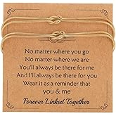 Your Always Charm Knot Matching Bracelets for Couples Long Distance Relationship Gifts Couples Bracelets Set for Women Men Trendy 2025