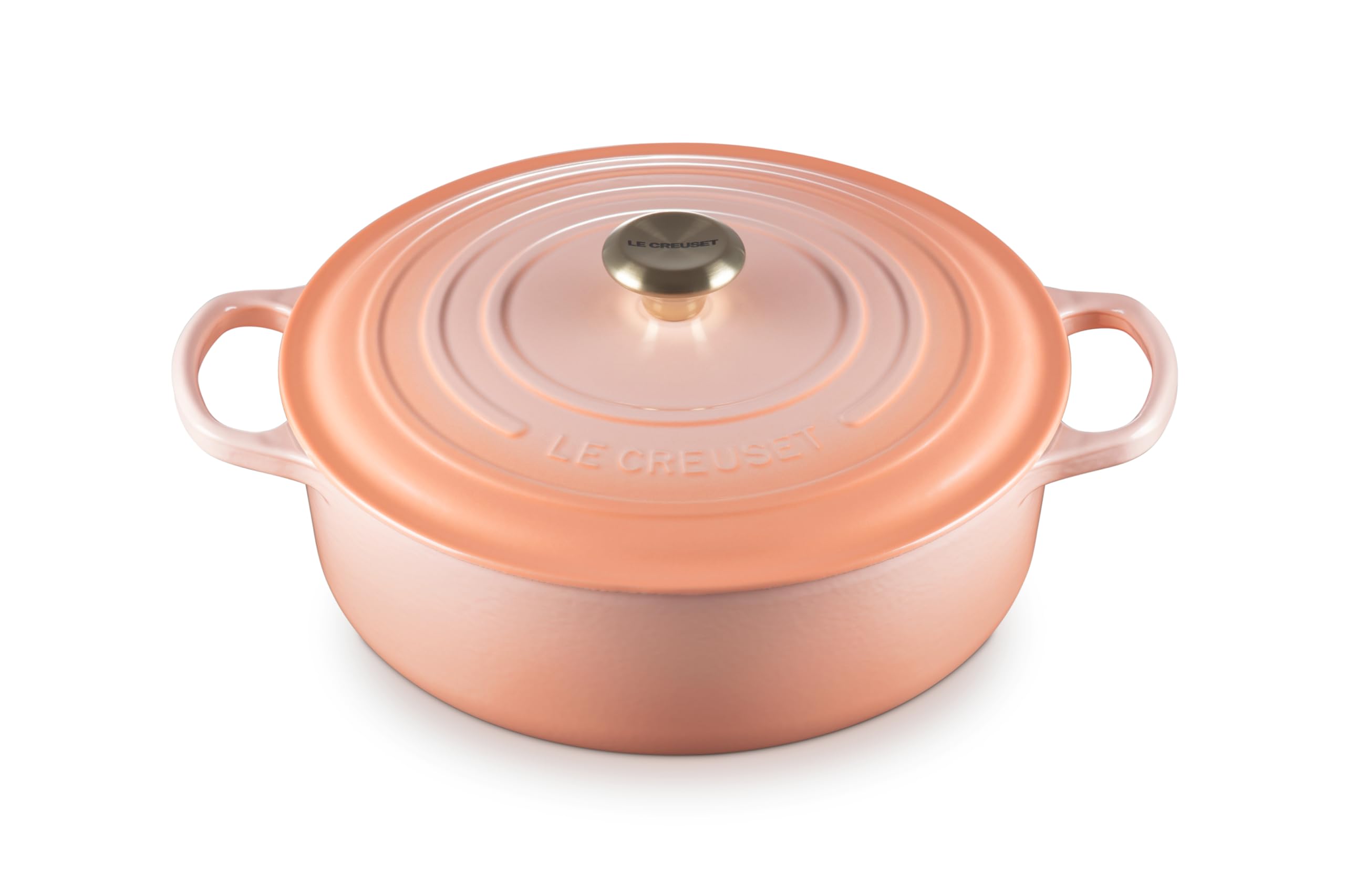 Le Creuset Enameled Cast Iron Round Wide Oven, 6.75qt., Peche