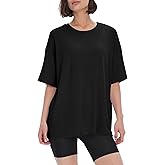 BAMBOO COOL Womens Oversized T Shirts Short Sleeve Tees Loose Fit Tops for Ladies Trendy Clothes