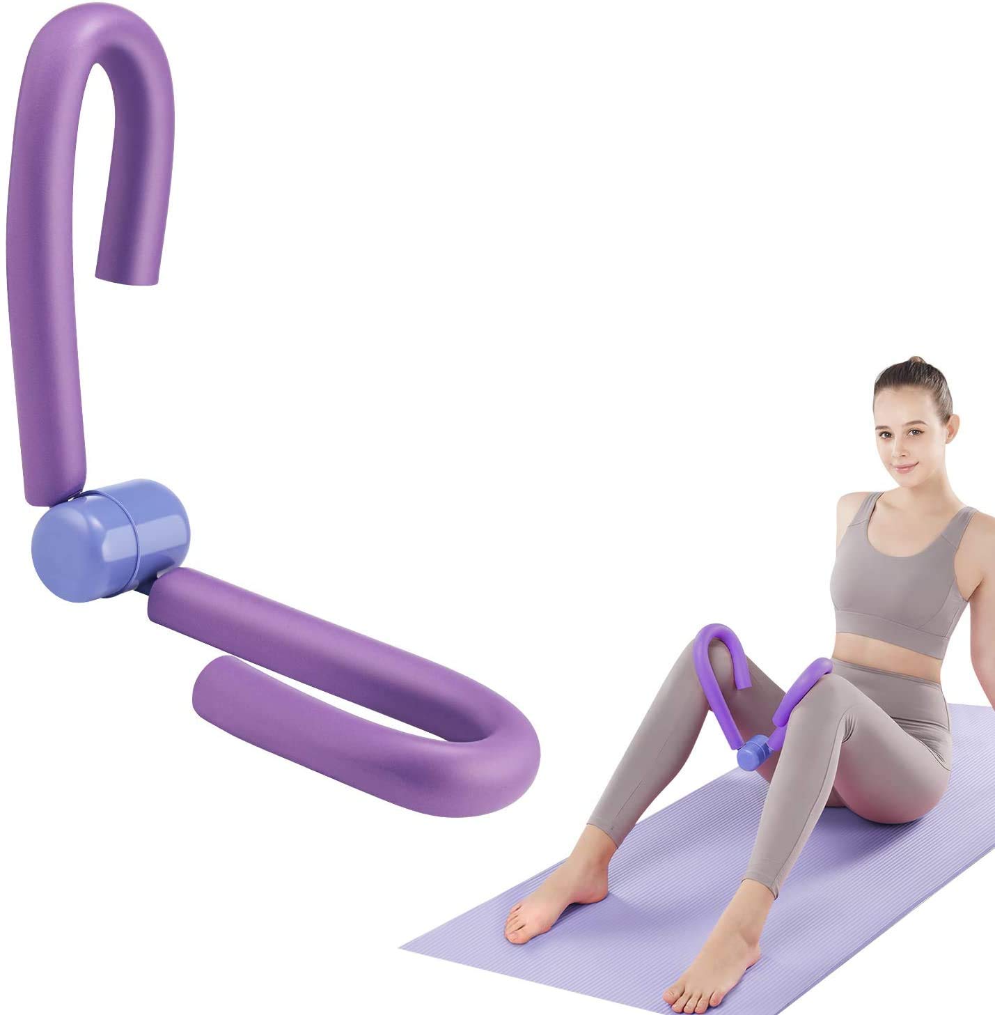 YANKUIRUI Strength Thigh Gap Trainer Thigh Trimmer Exercise Equipment Multifunctional Exerciser Arm Trainer Body Shaper(Purple)