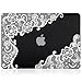 Kuzy Compatible with MacBook Air 13 inch Case A1466 A1369 Soft Touch Cover for Older Version 2017, 2016, 2015 Hard Shell, Lace Black