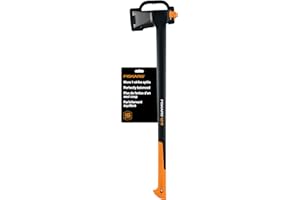 Fiskars X27 Super Splitting Axe, 36" Wood Splitting Axe for Medium to Large Size Logs with Shock-Absorbing Handle, Split Fire