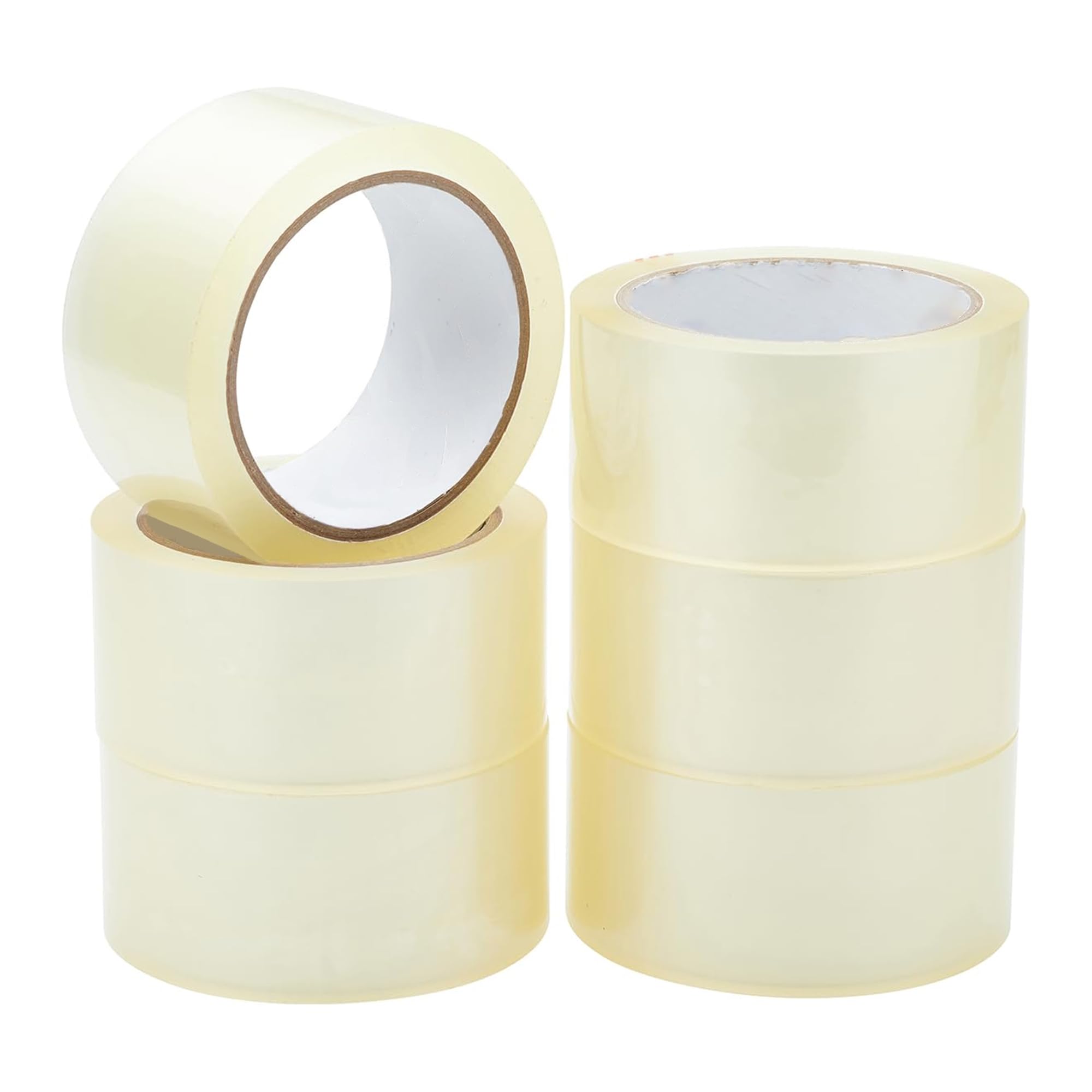 Venuscello® 6 x Clear Parcel Packaging Tape General Purpose Rolls 48mm x 66m Ideal for Cardboard Box Packing House Moving Courier Packaging Heavy Duty Shipping Cello Tape