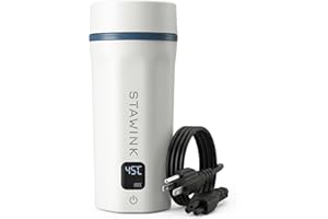 STAWINK Portable Travel Kettle, 550ml Small Kettle with 6 Temperature Settings, Fast Boil, 110–240V Dual Voltage, Leakproof, 