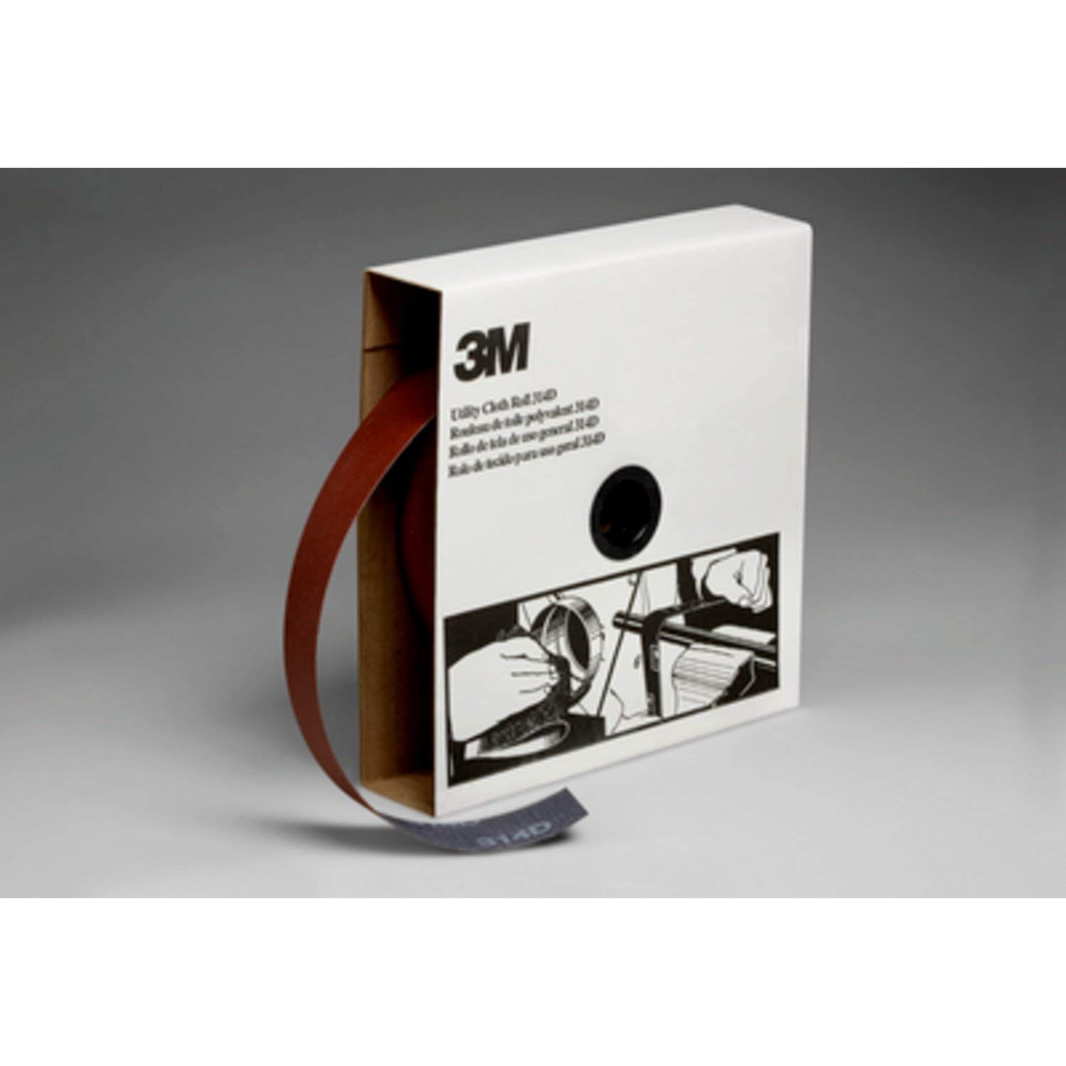 3M Utility Cloth Roll 314D, 1-1/2 in x 50 yd P80 J-weight