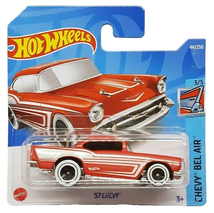 Hot Wheels - ´57 Chevy - Chevy Bel Air 3/5 - HCV07 - Short Card - GM - Red - Mattel 2022