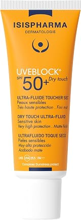 Uveblock SPF 50+ Dry Touch Ultra-Fluid Sunscreen 40ml Face Neck view 1