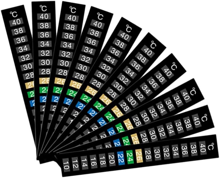 iplusmile Aquarium Stick-on Temperature Strip Fish Tank Water Temperature Sticker Gauge Degree Celsius Display 18℃-34 ℃(10Pcs) - Image 5