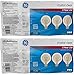 Set of 6 General Electric G25 Decorative Clear 60w Light Bulbs 660 Lumens