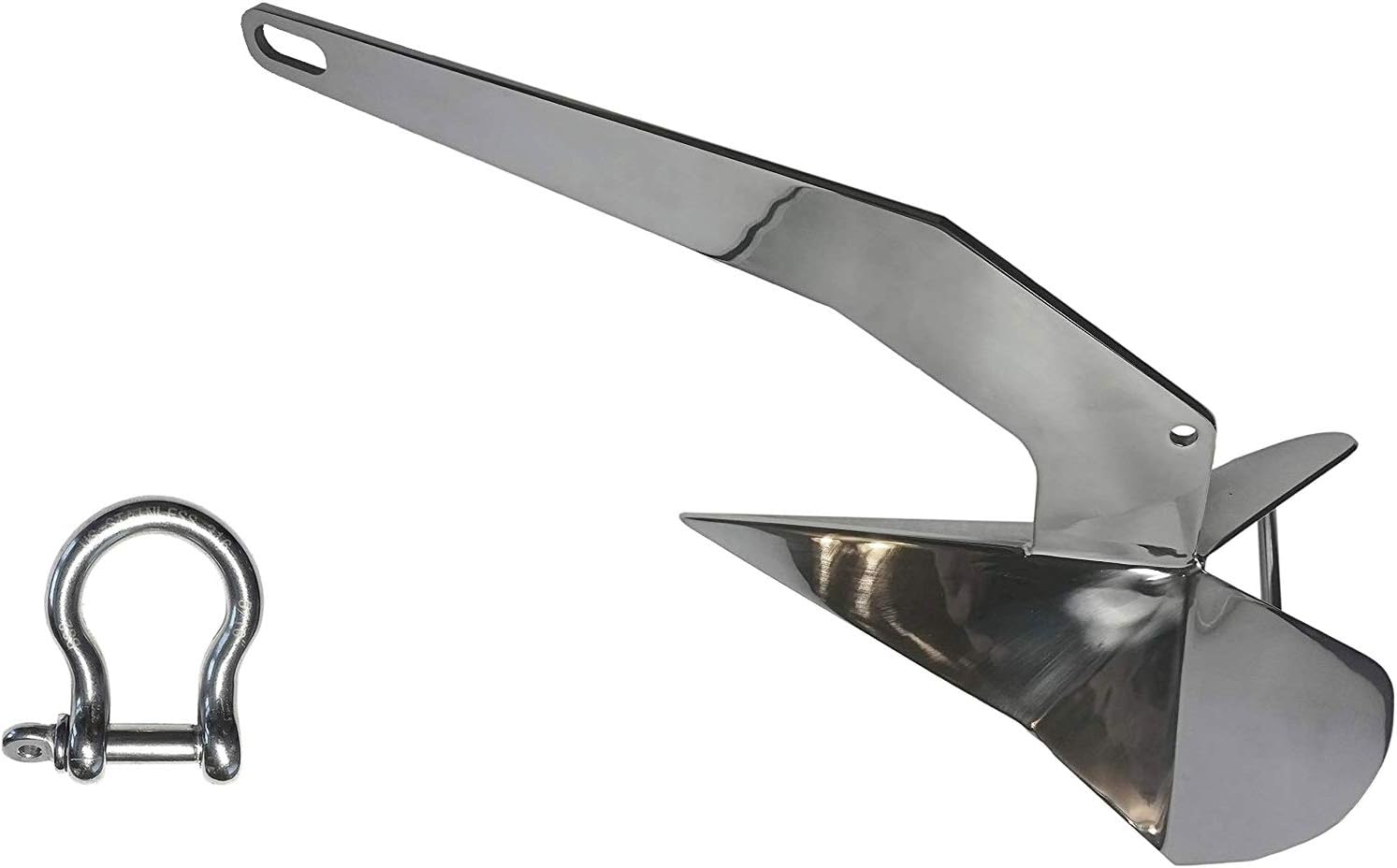 Stainless Steel 316 Delta Anchor 6.6lbs (3kg) Marine Grade