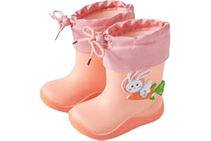 IWIHMIV Kids Rainboots Girls' Rain Boots Boys Rainboots Kids Rain Boots Toddler Rain Shoes Children Boots for Boys and Girls